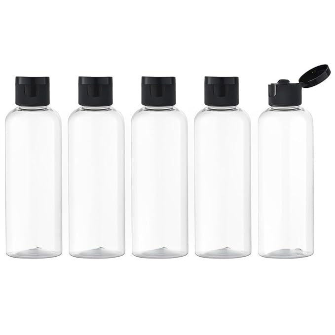 Empty Clear Plastic Bottles Refillable Travel Size Cosmetic Containers