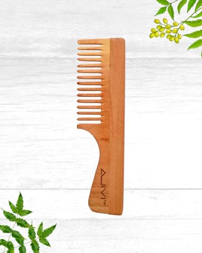Neem Wooden Comb, Soaked In 13 Herbs Neem & Sesame Oil