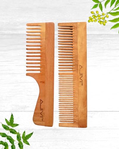 Neem Wooden Comb, Soaked In 13 Herbs Neem & Sesame Oil