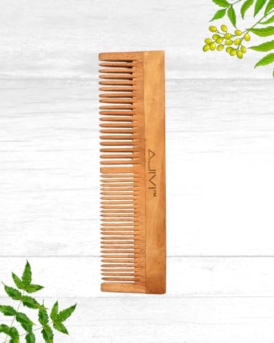 Neem Wooden Comb, Soaked In 13 Herbs Neem & Sesame Oil