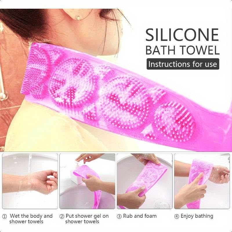 Blue Double Side Bathing Brush for Skin Deep Cleaning Massage