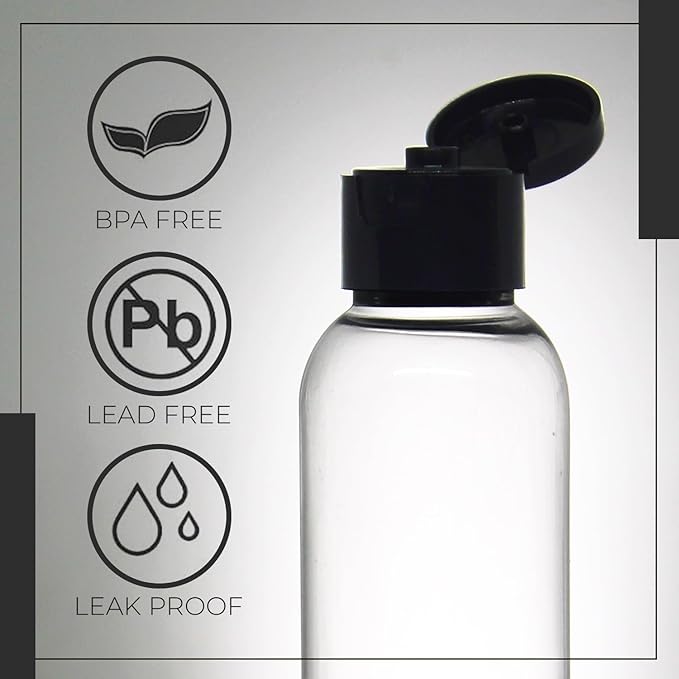 Empty Clear Plastic Bottles Refillable Travel Size Cosmetic Containers