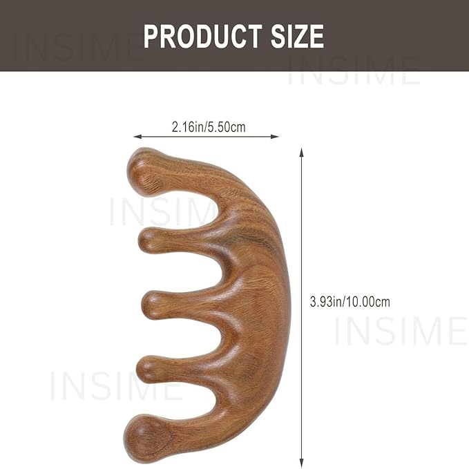 Wooden scalp massager for Hair Growth and Calmness
