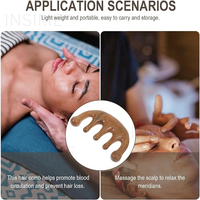 Wooden scalp massager for Hair Growth and Calmness