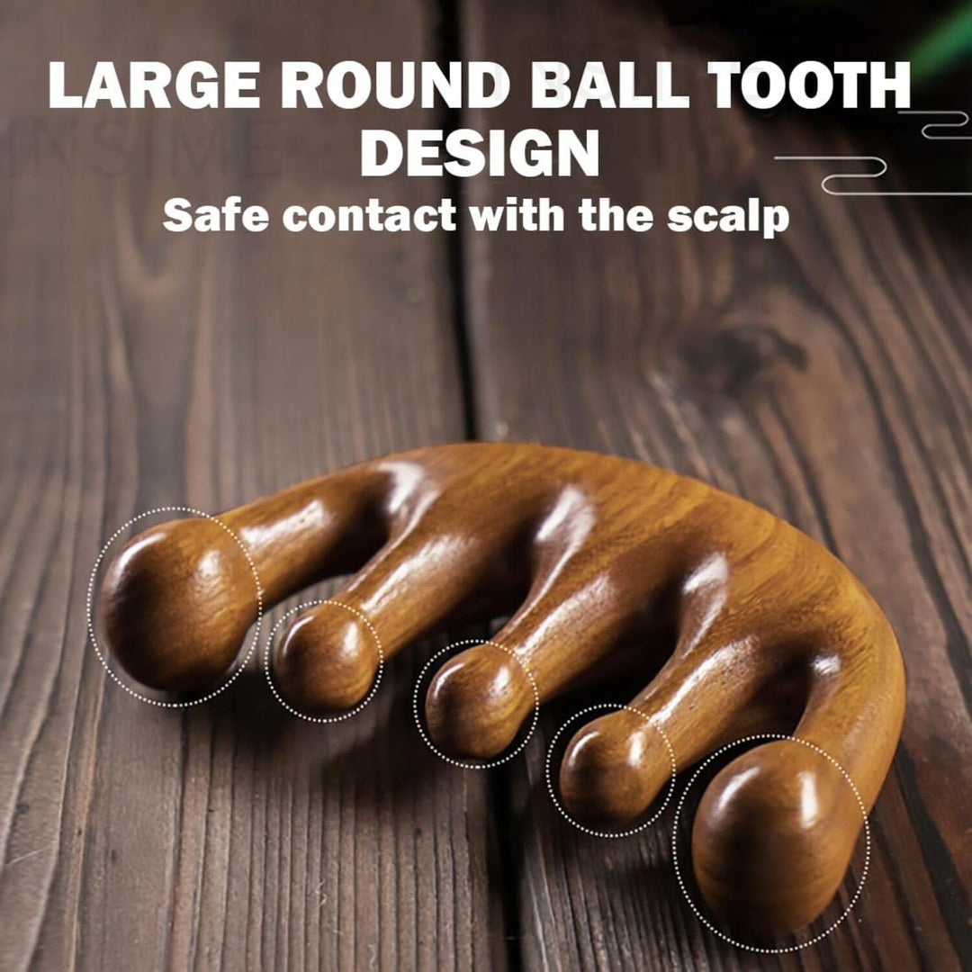 Wooden scalp massager for Hair Growth and Calmness