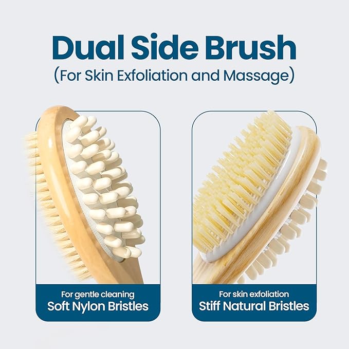 2-in-1 Skin Exfoliating & Massaging Dry Body Brush Unisex